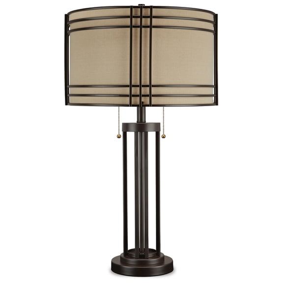 Signature Design by Ashley Casual Hanswell Table Lamp  Dark Brown