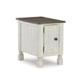 thumbnail image 1 of Signature Design by Ashley Havalance Chairside End Table with USB Charging, White/Gray, 1 of 7