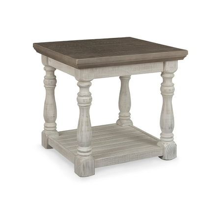 Signature Design by Ashley Casual Havalance End Table  Gray/White