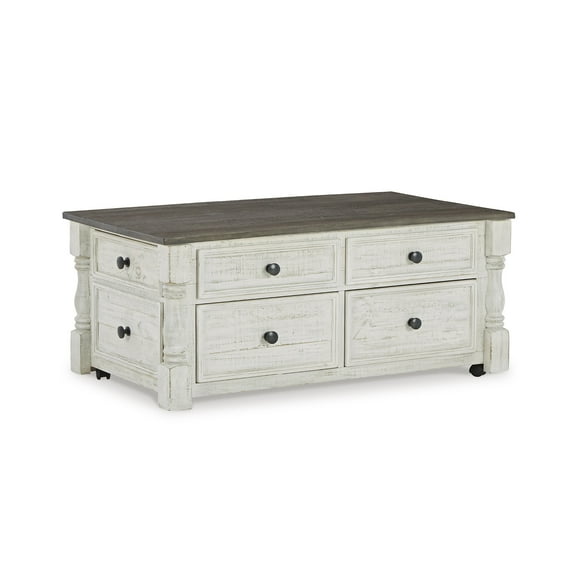 Signature Design by Ashley Casual Havalance Lift-Top Coffee Table, White/Gray