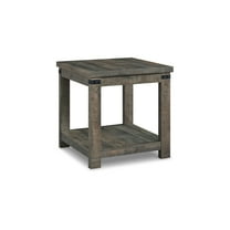 Signature Design by Ashley Casual Hollum End Table, Rustic Brown