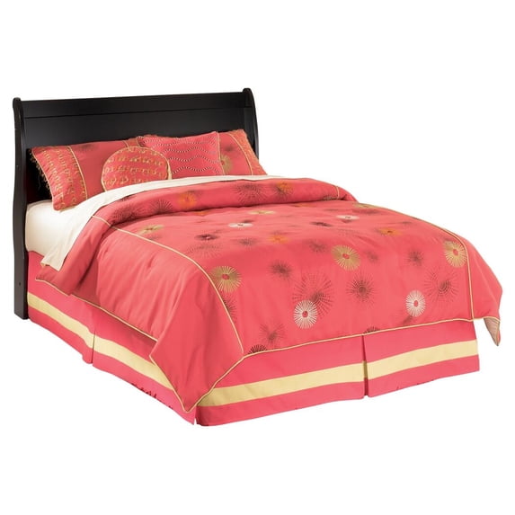 Signature Design by Ashley Casual Huey Vineyard Full Sleigh Headboard Black