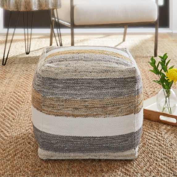 Signature Design by Ashley Josalind Handwoven Pouf Ottoman, Multicolored
