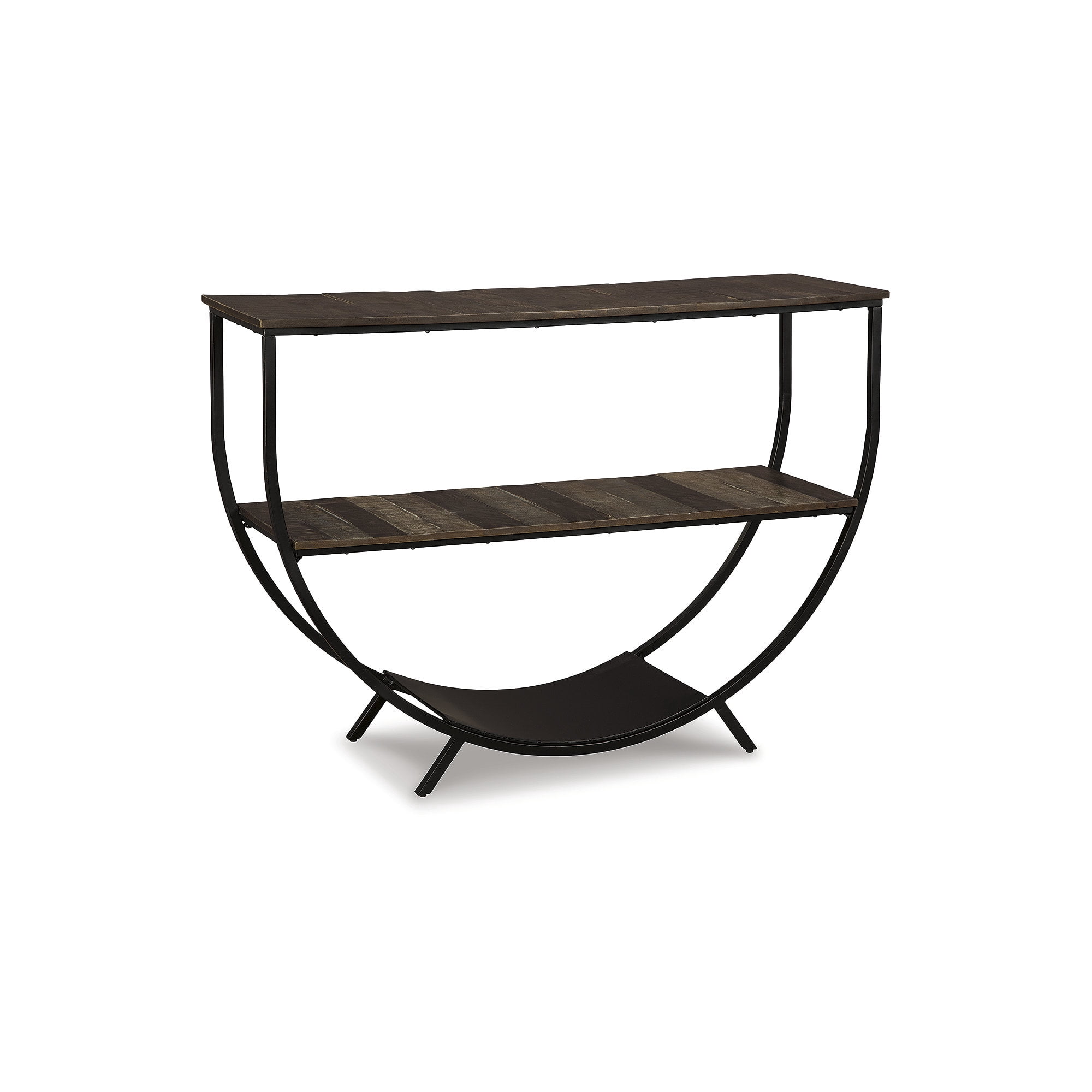 Signature Design by Ashley Casual Lamoney Sofa/Console Table, Gray/White/Brown