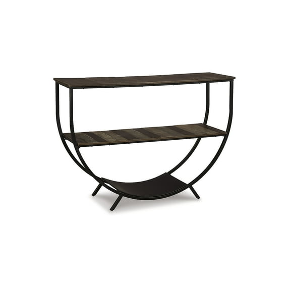 Signature Design by Ashley Casual Lamoney Sofa/Console Table, Gray/White/Brown