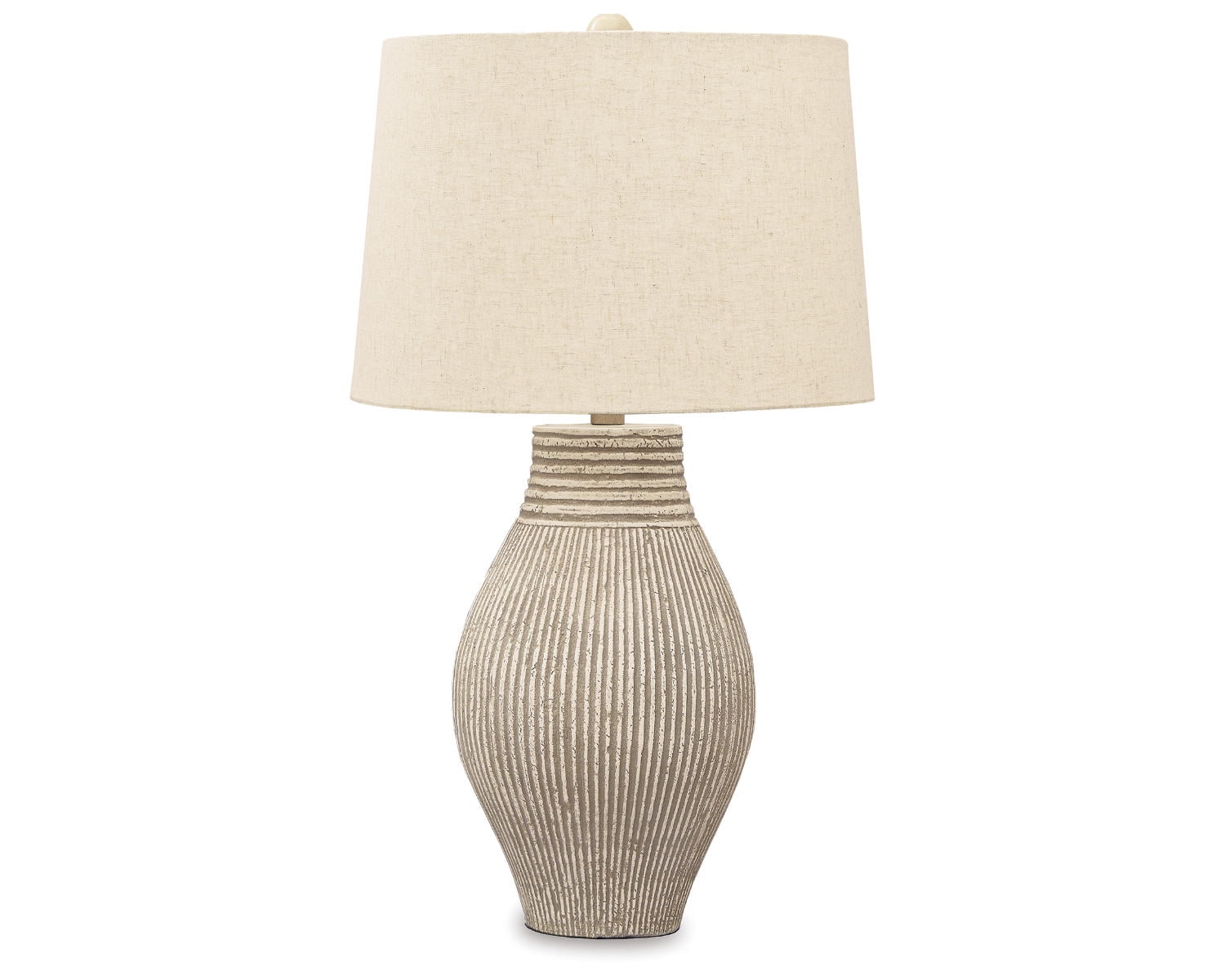 Beige Textured Paper Composite Table Lamp with 3-Way Switch