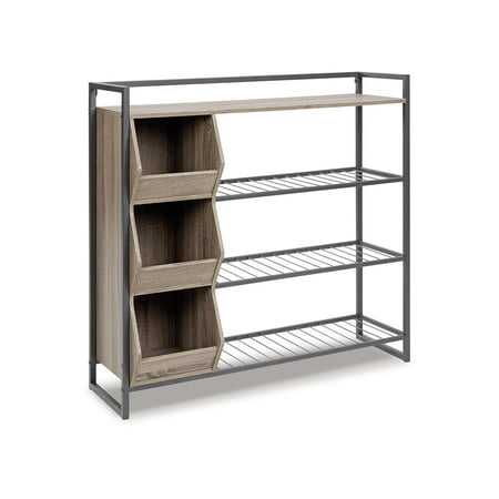 Homestar - 4-Shelf Shoe Rack - Warm Reclaimed Wood