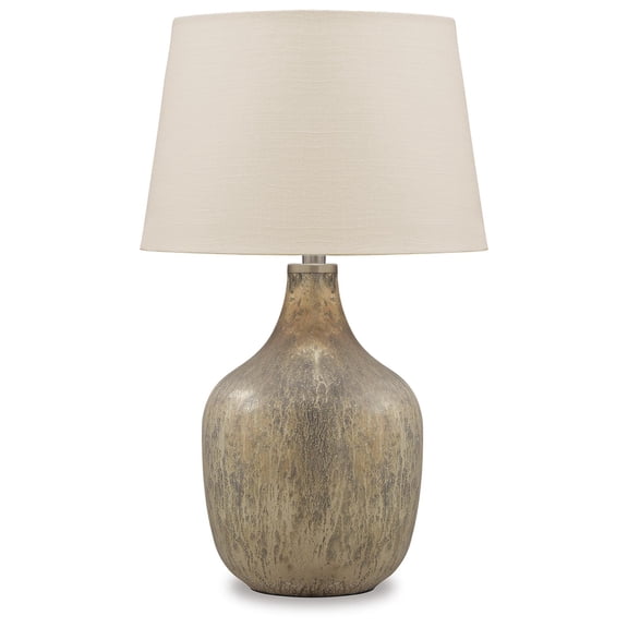 Signature Design by Ashley Casual Mari Table Lamp  Gray/Gold Finish