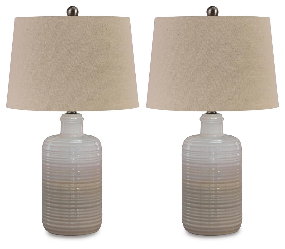 Signature Design by Ashley Casual Marnina Table Lamp (Set of 2)  Taupe