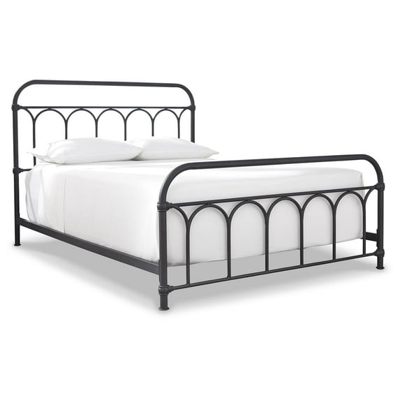 Signature Design by Ashley Casual Nashburg Queen Metal Bed Black