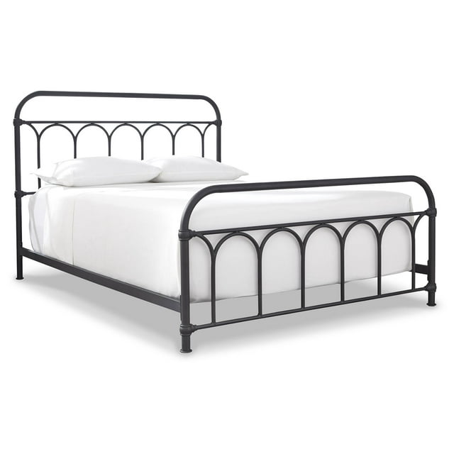 Signature Design by Ashley Casual Nashburg Queen Metal Bed  Black