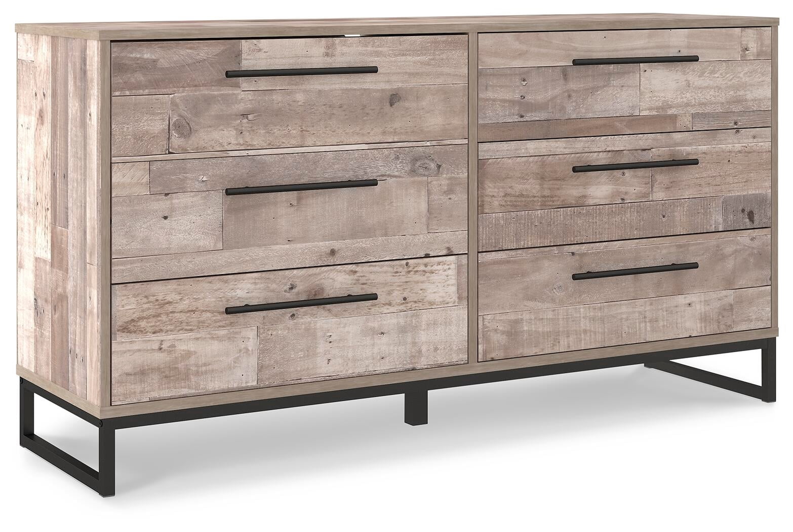 Signature Design by Ashley Casual Neilsville 6 Drawer Dresser, Whitewash