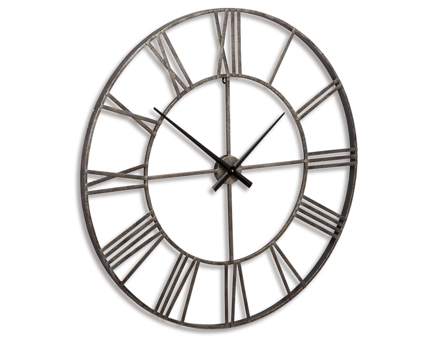 Signature Design by Ashley Casual Paquita Wall Clock  Antique Silver