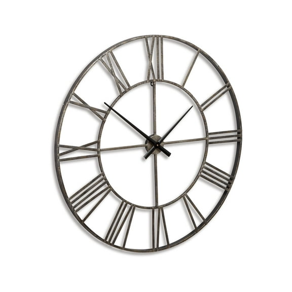 Signature Design by Ashley Casual Paquita Wall Clock  Antique Silver