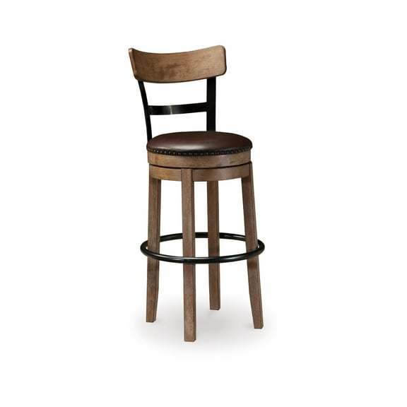 Signature Design by Ashley Casual Pinnadel Bar Height Bar Stool  Light Brown