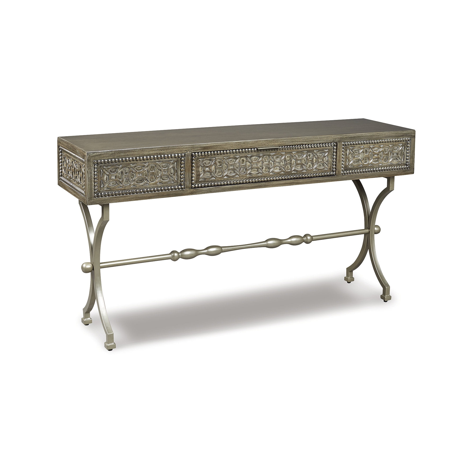 Ashley Signature Design Quinnland Antique Black Console Furniture Sofa ...