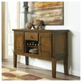 thumbnail image 1 of Signature Design by Ashley Ralene Dining Room Server, Medium Brown Rustic Buffet Cabinet with Wine Rack & Adjustable Storage, 1 of 7