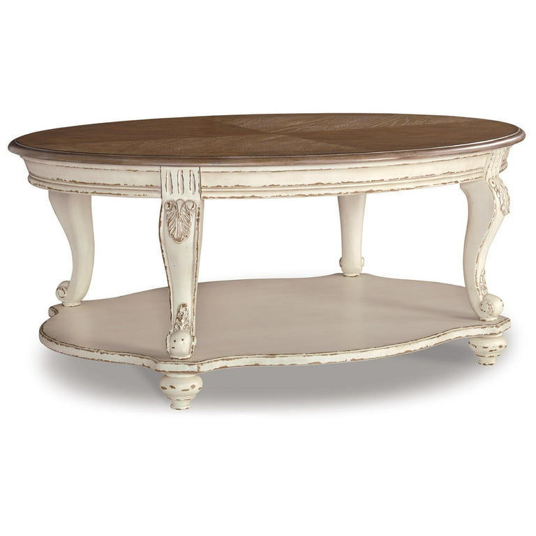Realyn Coffee Table - White/Brown Realyn Coffee Table - White/Brown