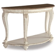 Signature Design by Ashley Casual Realyn Sofa Table White/Brown