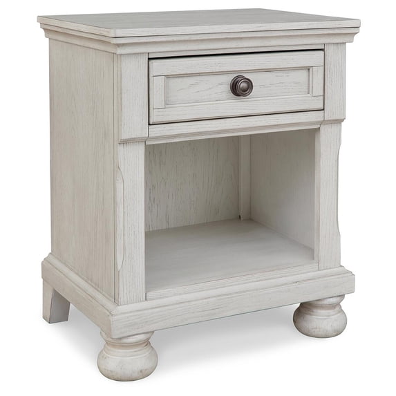 Signature Design by Ashley Casual Robbinsdale 1 Drawer Nightstand Antique White