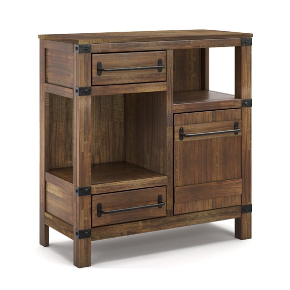 Signature Design by Ashley Roybeck Accent Storage Cabinet with Drawers and Shelves, Light Brown