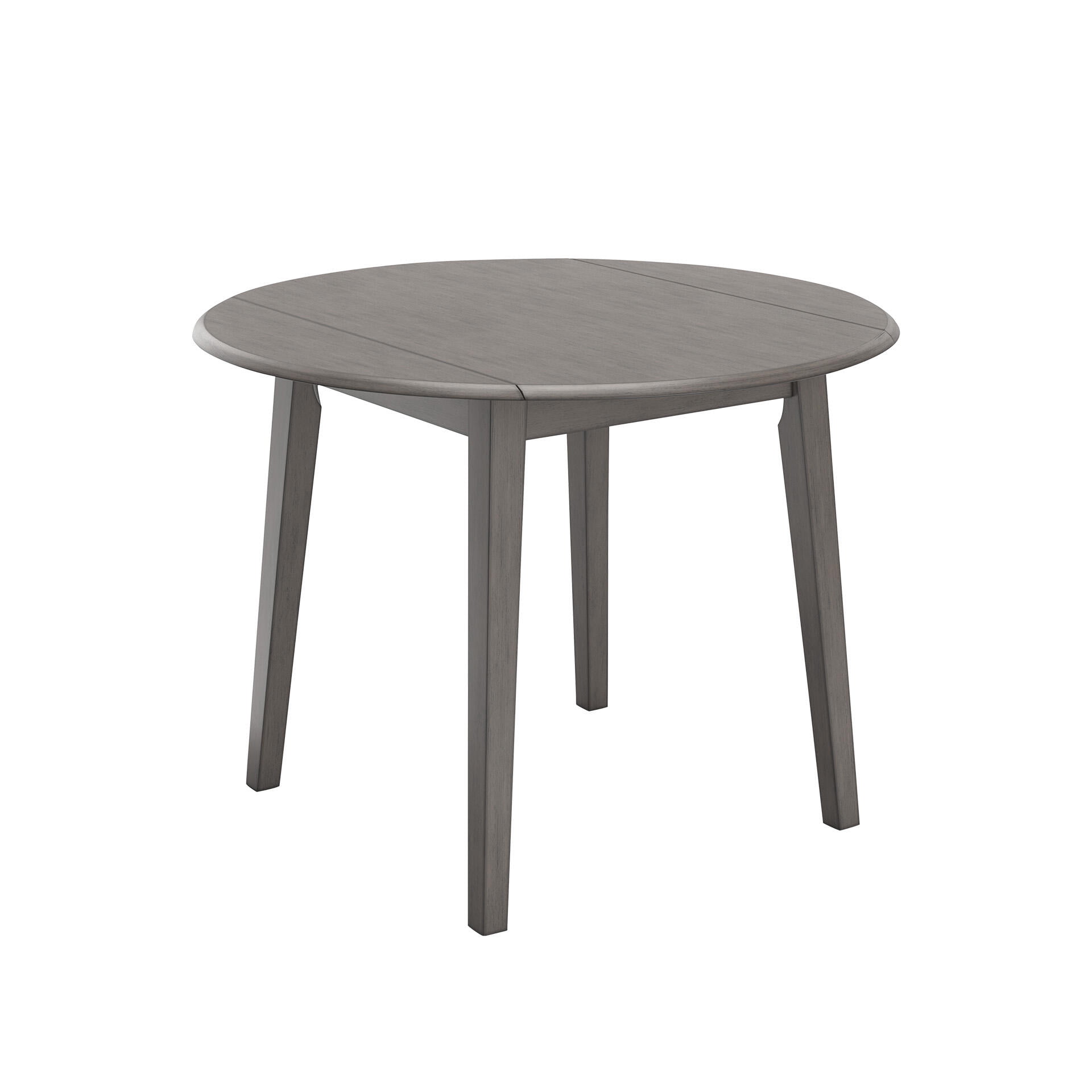 Signature Design by Ashley Shullden Round Drop Leaf Dining Table – Medium Gray, Small Space Solution, Contemporary Kitchen & Dining Room Table