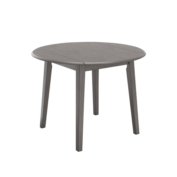 Signature Design by Ashley Shullden Round Drop Leaf Dining Table  Medium Gray, Small Space Solution, Contemporary Kitchen & Dining Room Table