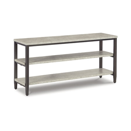 Signature Design by Ashley Casual Shybourne Sofa Table, Gray/Aged Bronze
