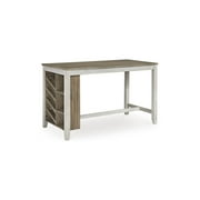 Signature Design by Ashley Casual Skempton Counter Height Dining Table White/Light Brown