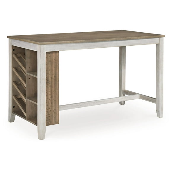 Signature Design by Ashley Casual Skempton Counter Height Dining Table  White/Light Brown