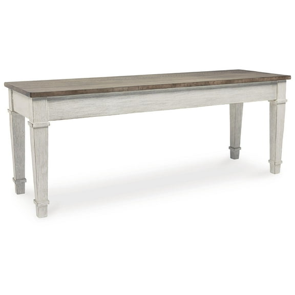 Signature Design by Ashley Casual Skempton Storage Bench  White/Light Brown