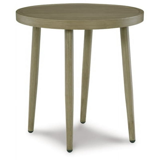 Signature Design by Ashley Casual Swiss Valley Outdoor End Table  Beige