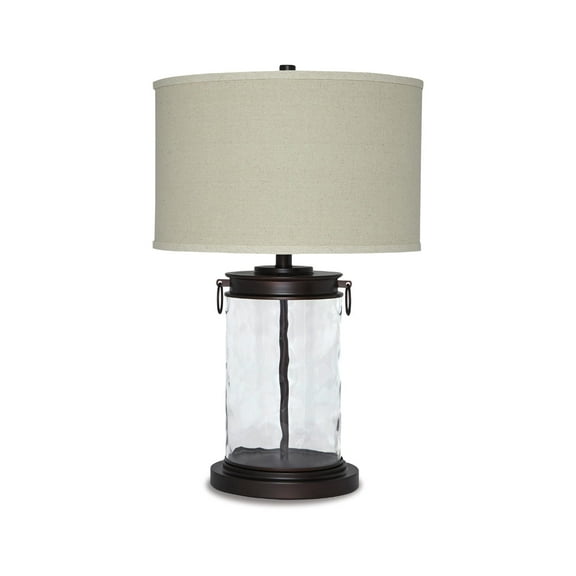 Signature Design by Ashley Casual Tailynn Table Lamp Clear/Bronze Finish