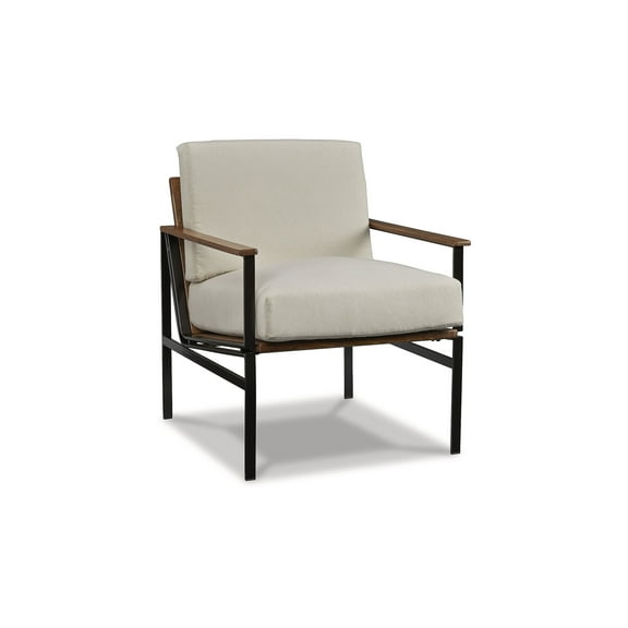 Signature Design by Ashley Casual Tilden Accent Chair, Ivory/Brown