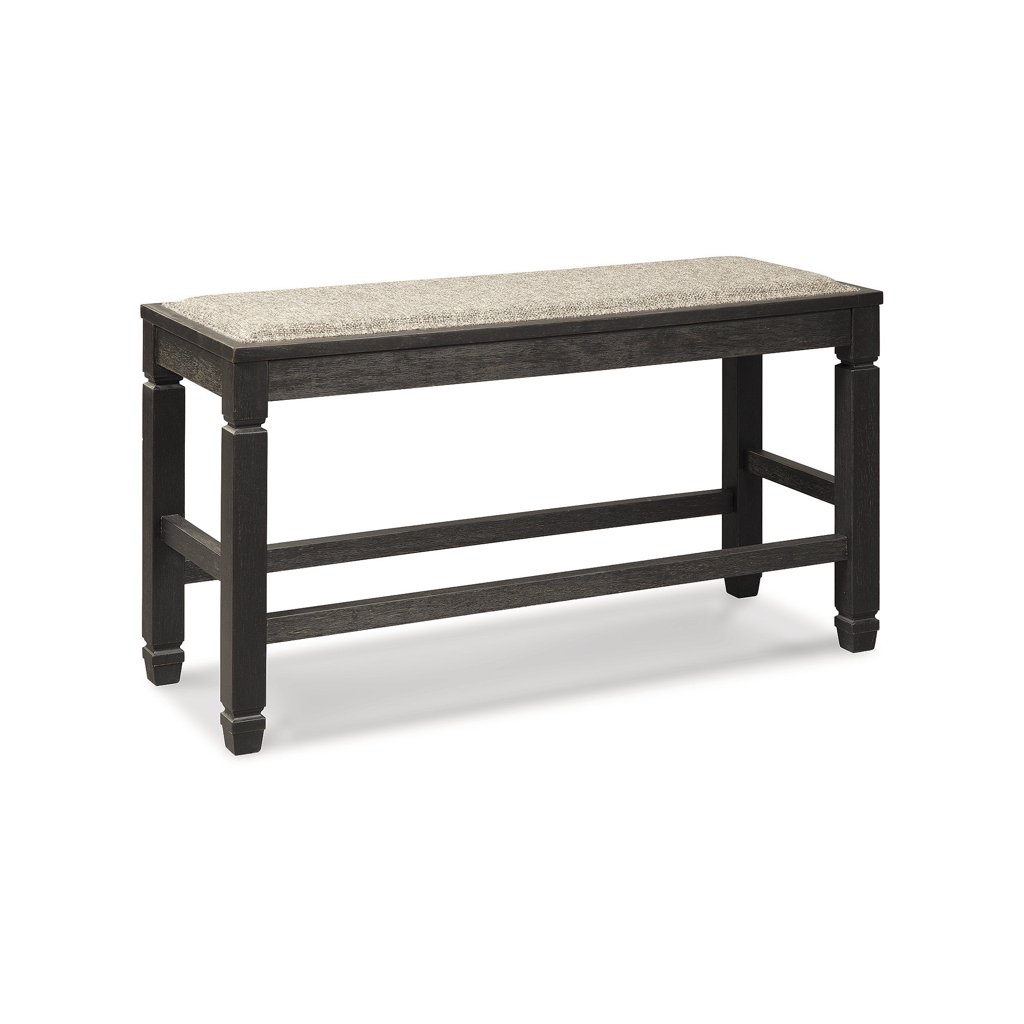 Tyler Creek 42" Black Rustic Counter Bench with Nailhead Trim