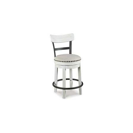 Signature Design by Ashley Casual Valebeck Counter Height Bar Stool, White