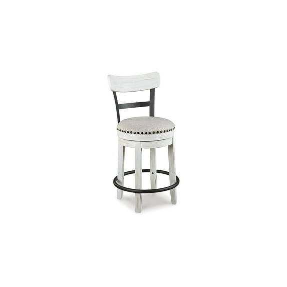 Signature Design by Ashley Casual Valebeck Counter Height Bar Stool, White
