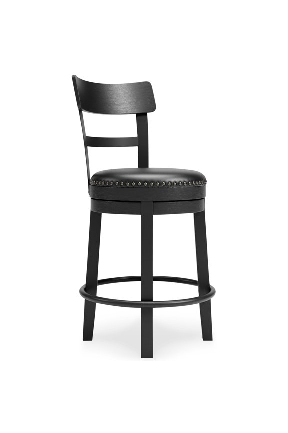 Casual Valebeck Counter Height Barstool, Black