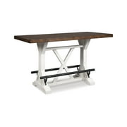 Signature Design by Ashley Casual Valebeck Counter Height Dining Table  White/Brown