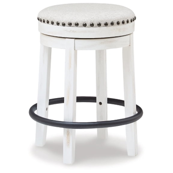 Signature Design by Ashley Casual Valebeck Counter Height Stool, White/Black