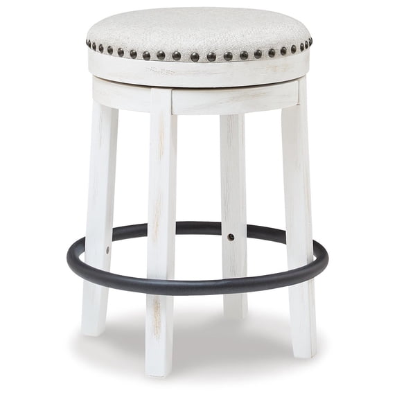 Signature Design by Ashley Casual Valebeck Counter Height Stool, White/Black