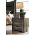 thumbnail image 1 of Signature Design by Ashley Wynnlow 2-Drawer Nightstand, Gray, Rustic Bedside Table with USB Charging Ports, 1 of 6