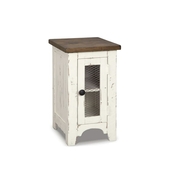 Signature Design by Ashley Casual Wystfield Chairside End Table White/Brown