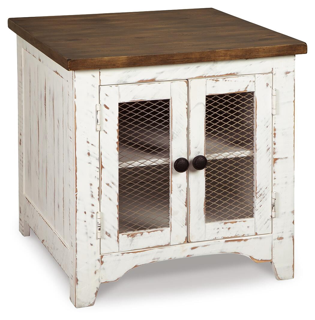 Signature Design by Ashley Casual Wystfield End Table  White/Brown