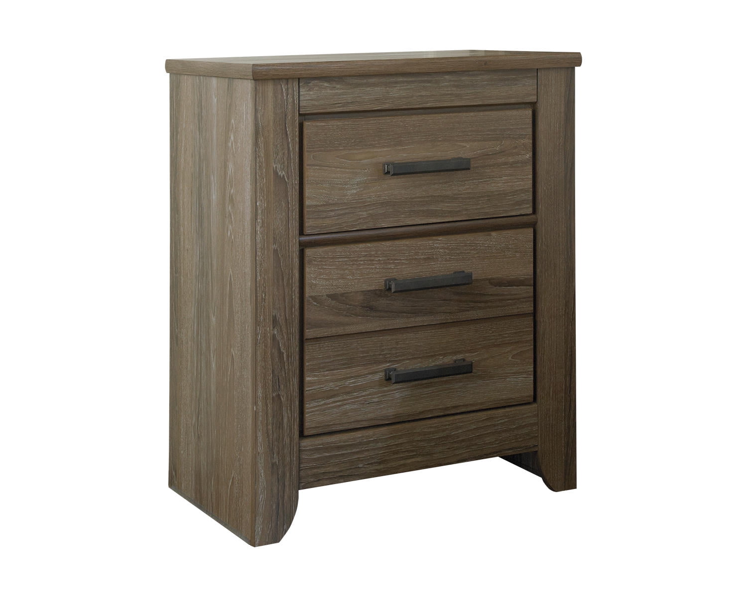 Signature Design by Ashley Casual Zelen 2 Drawer Nightstand, Warm Gray