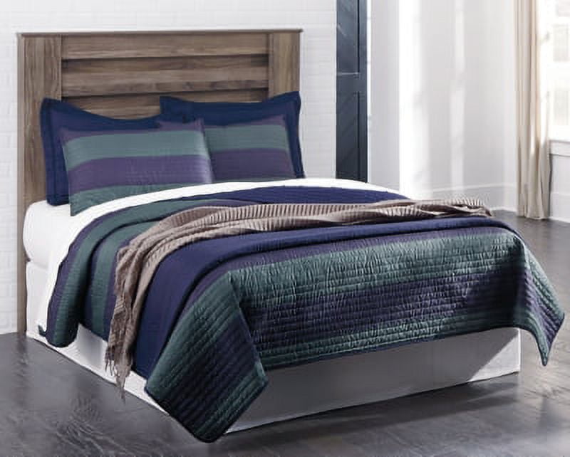 Zelen Full Weathered Oak Panel Headboard