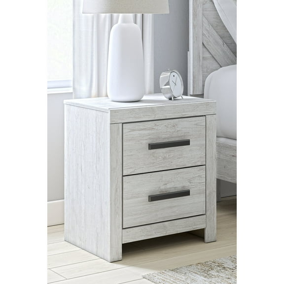 Signature Design by Ashley Cayboni Kids 2 Drawer Nightstand, Whitewash