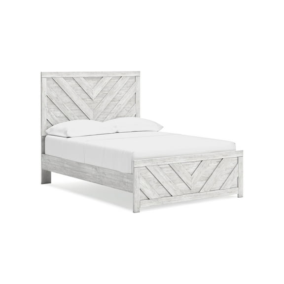 Signature Design by Ashley Cayboni Kids Full Panel Bed, Whitewash