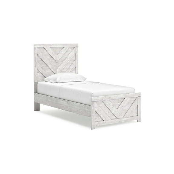 Signature Design by Ashley Cayboni Kids Twin Panel Bed, Whitewash