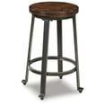 thumbnail image 1 of Signature Design by Ashley Challiman Industrial Counter Height Bar Stool, Brown (Set of 2), 1 of 7